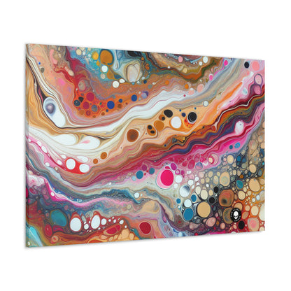 "Colores cósmicos: creación de un fascinante vertido acrílico inspirado en nebulosas celestes" - The Alien Canva Acrylic Pouring