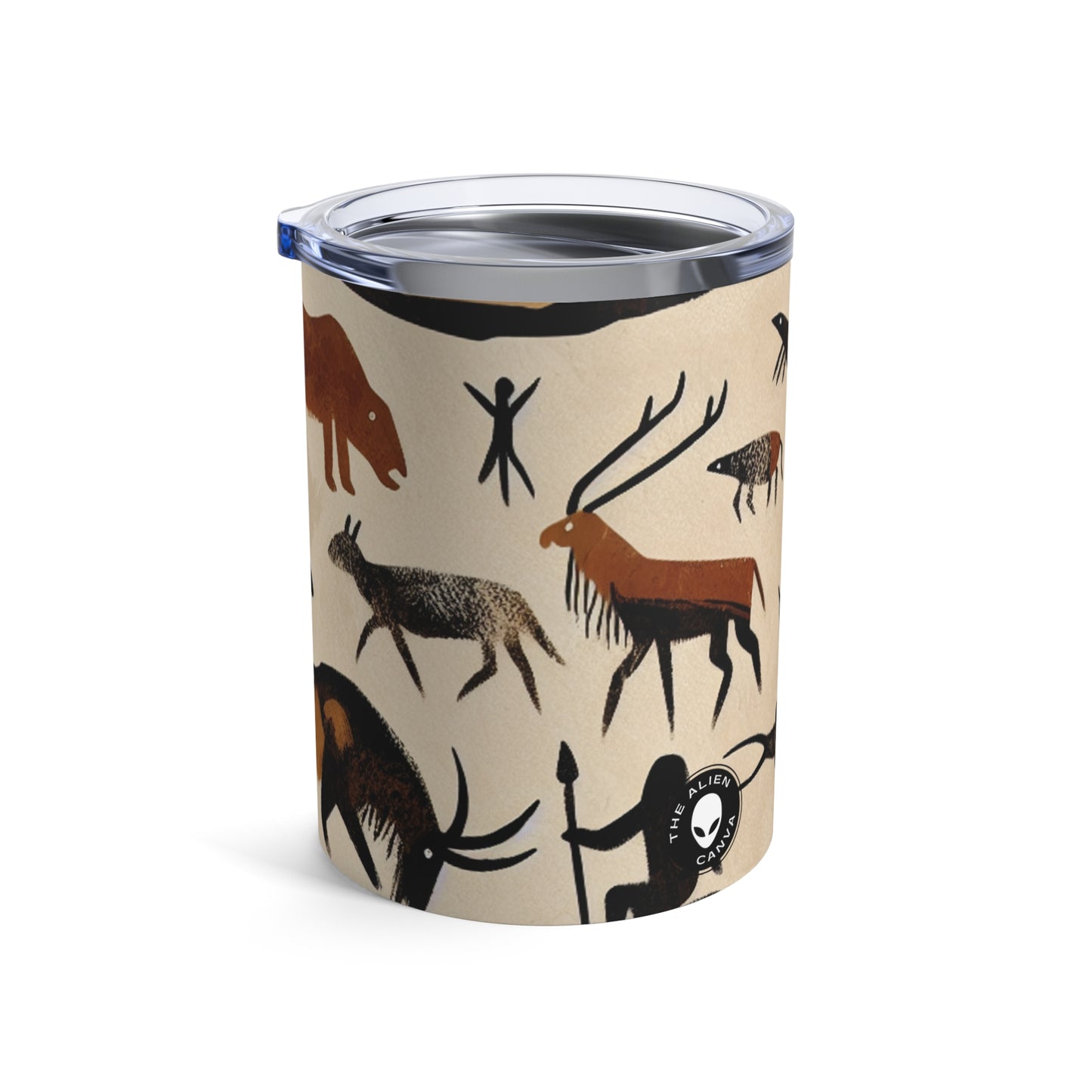 « La découverte du feu : un conte de peinture rupestre » - La peinture rupestre Alien Tumbler 10oz