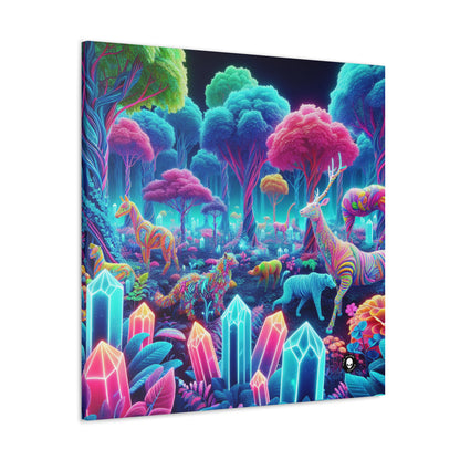 "Glowing Enchantment: Neon Forest" - The Alien Canva