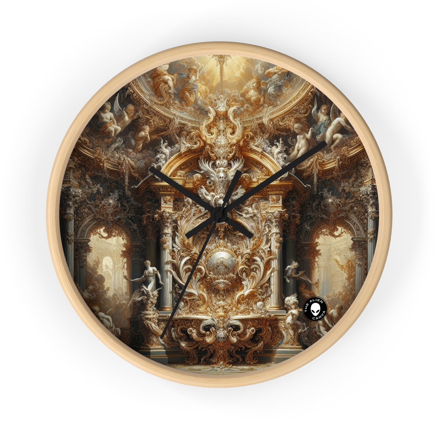 "Baroque Banquet: A Feast of Opulence" - The Alien Wall Clock Baroque