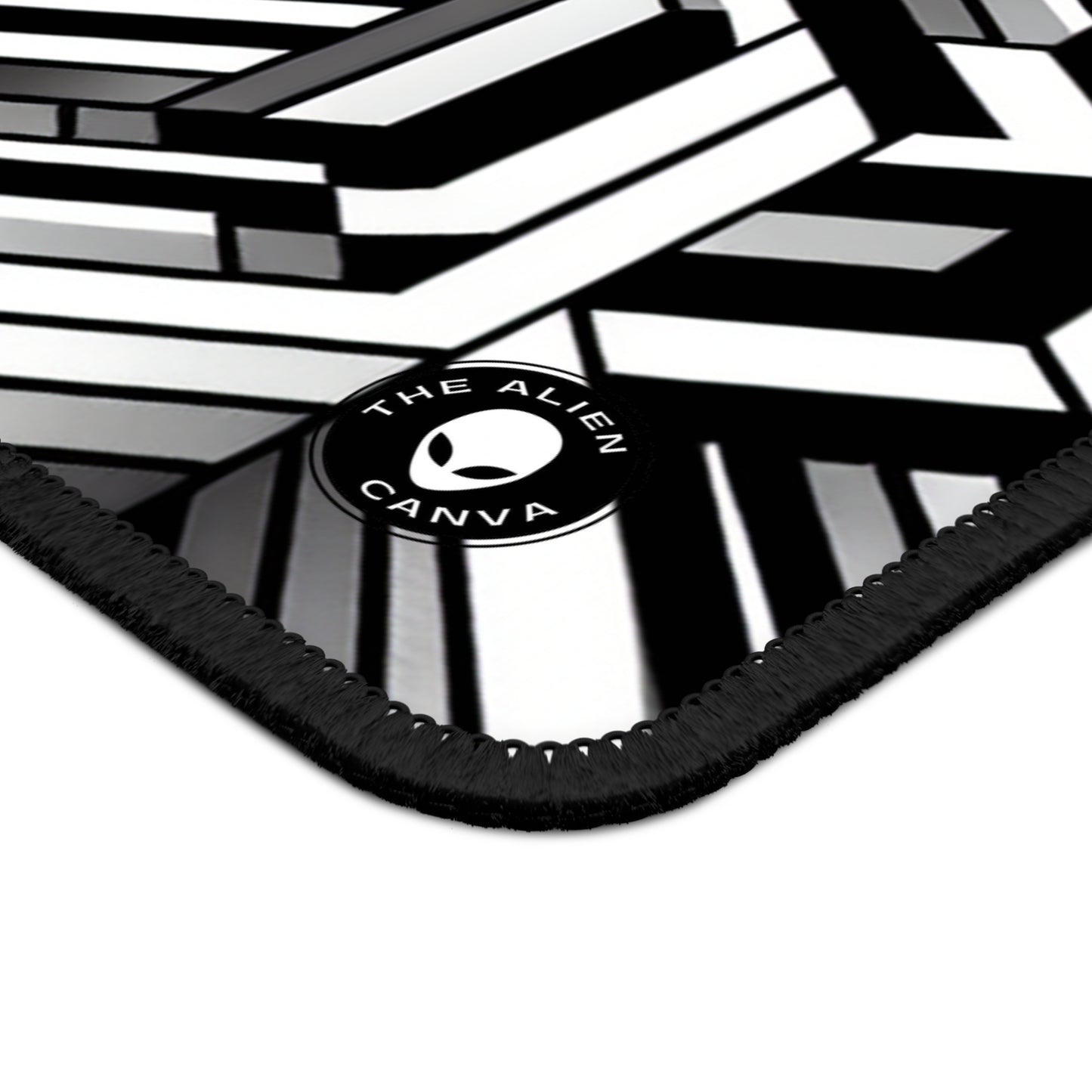 "Perception in Motion: A Mind-Bending Op Art Masterpiece" - The Alien Gaming Mouse Pad Op Art