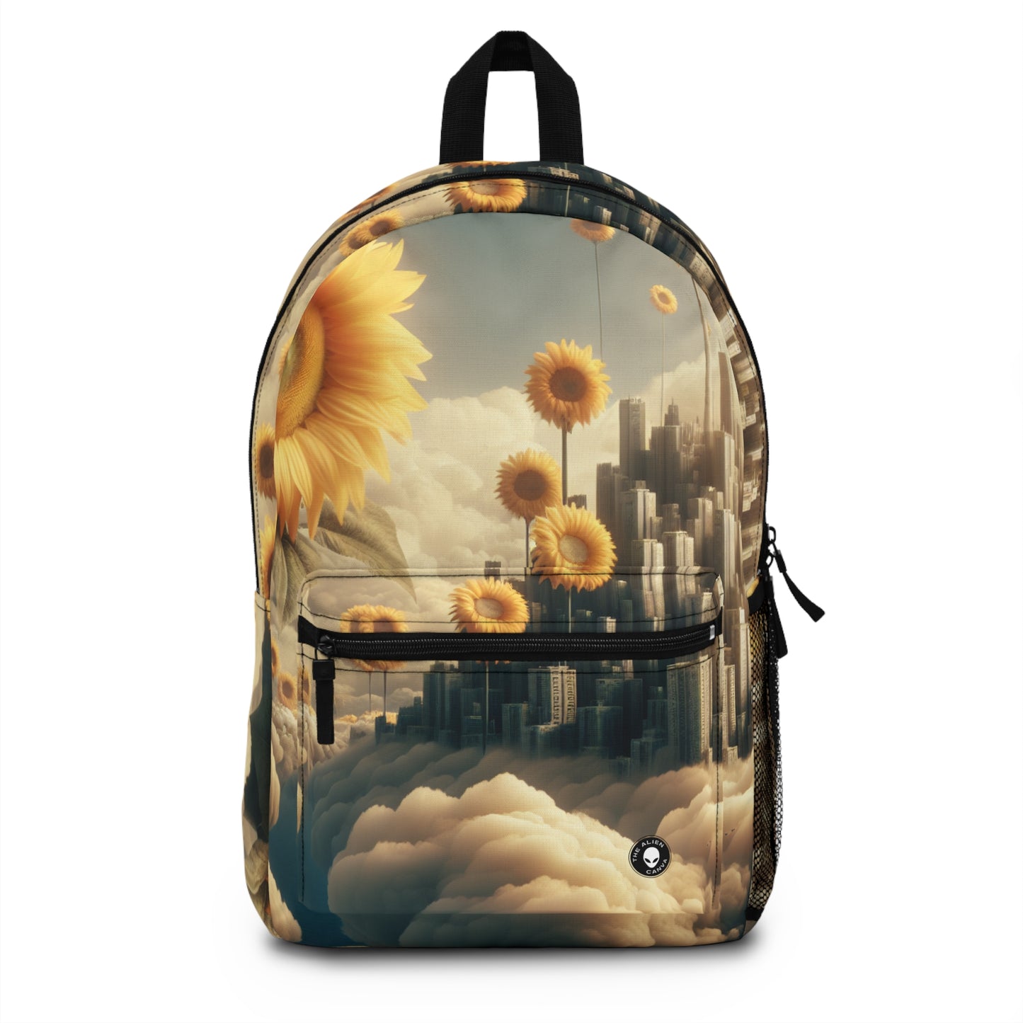 "Ethereal Sky: The City of Clouds and Sunflowers" - The Alien Backpack