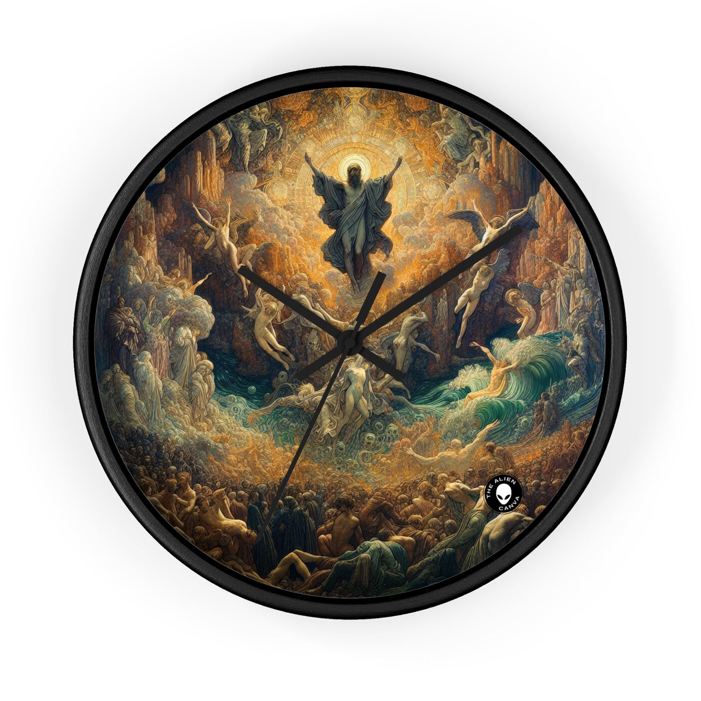 "Mystical Reflections: A Symbolic Journey Through the Looking Glass" - The Alien Wall Clock Symbolism