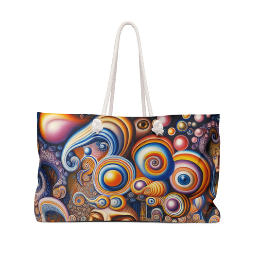 "Melted Time: A Whimsical Dance of Dreams" - The Alien Weekender Bag Surrealism