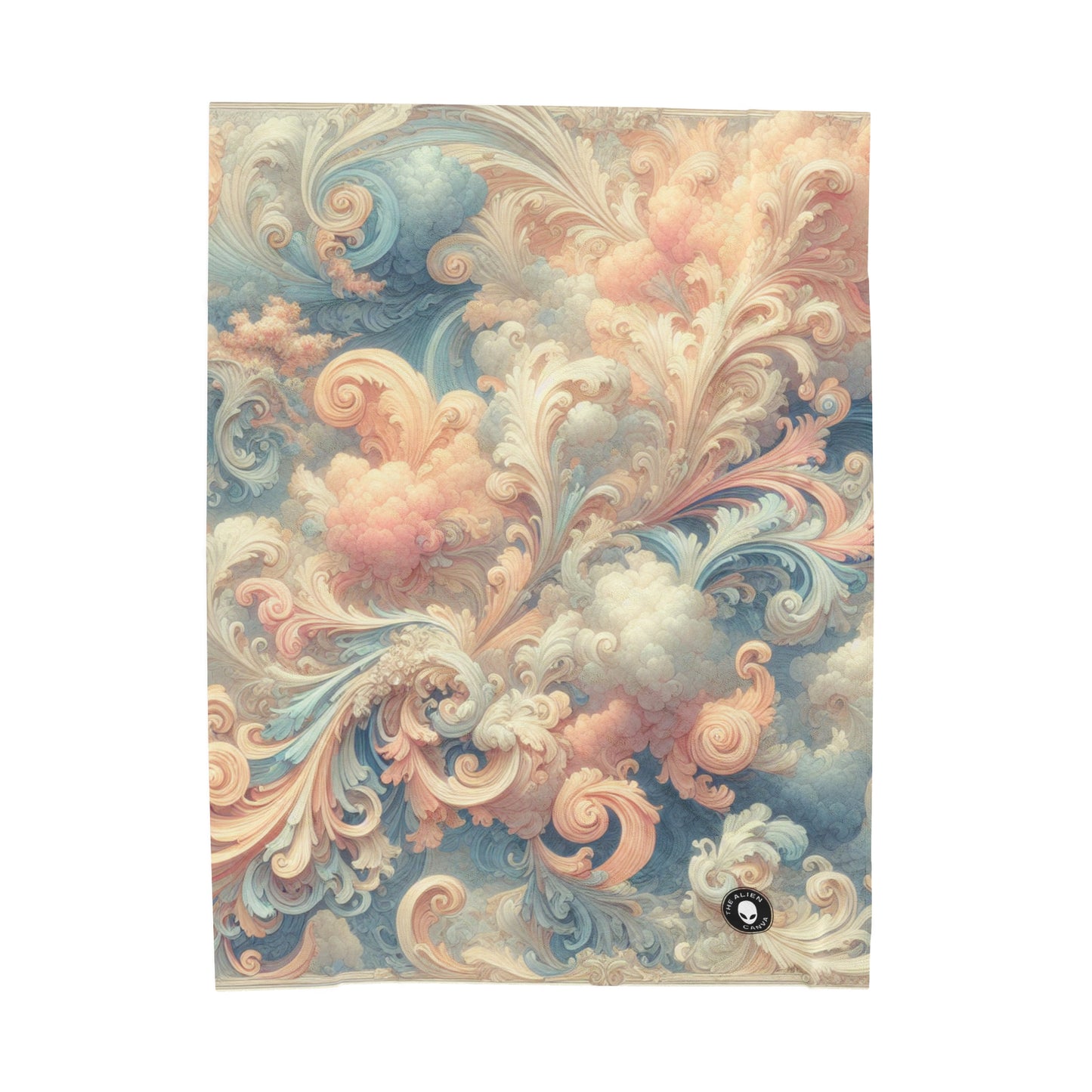 "Rococo Reverie: A Luxurious Ballroom Scene" - The Alien Velveteen Plush Blanket Rococo