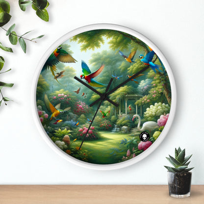 "Exotic Bird Haven" - L'horloge murale extraterrestre