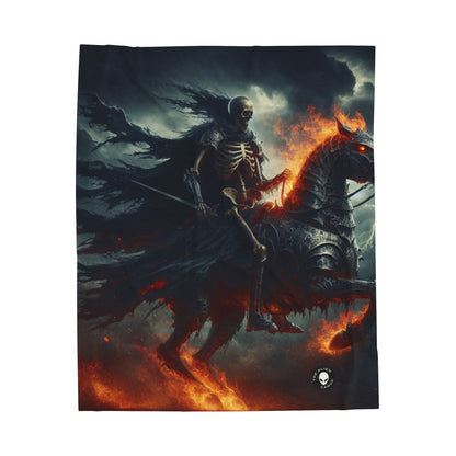 "Cavalry of the Night". - The Alien Velveteen Plush Blanket Gothic Art