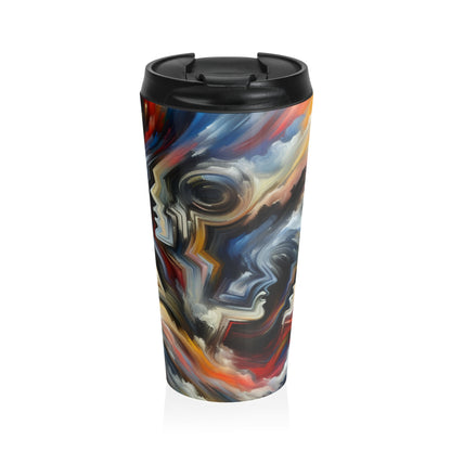 "Vivid Visions: An Expressionistic Journey into the Emotional Abyss" - The Alien Stainless Steel Travel Mug Expressionism