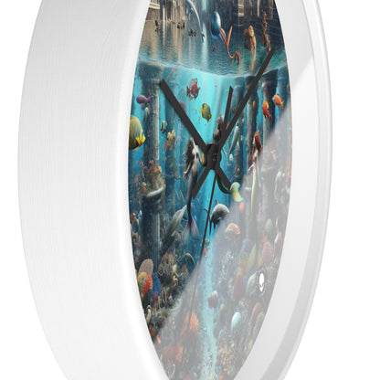 « Seascape Serenity : Un havre sous-marin » – L'horloge murale Alien