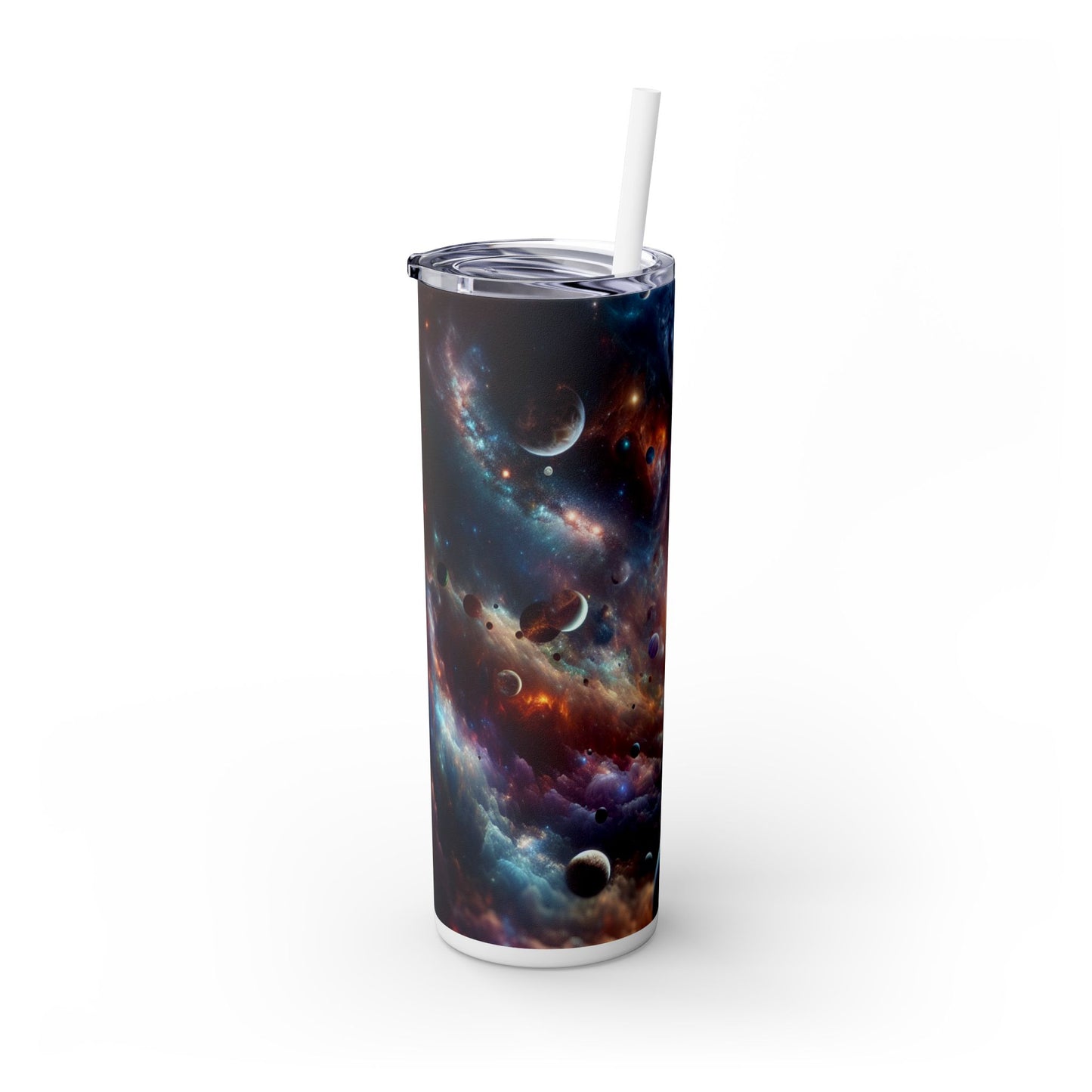 "Galactic Symphony" - The Alien Maars® Skinny Tumbler with Straw 20oz