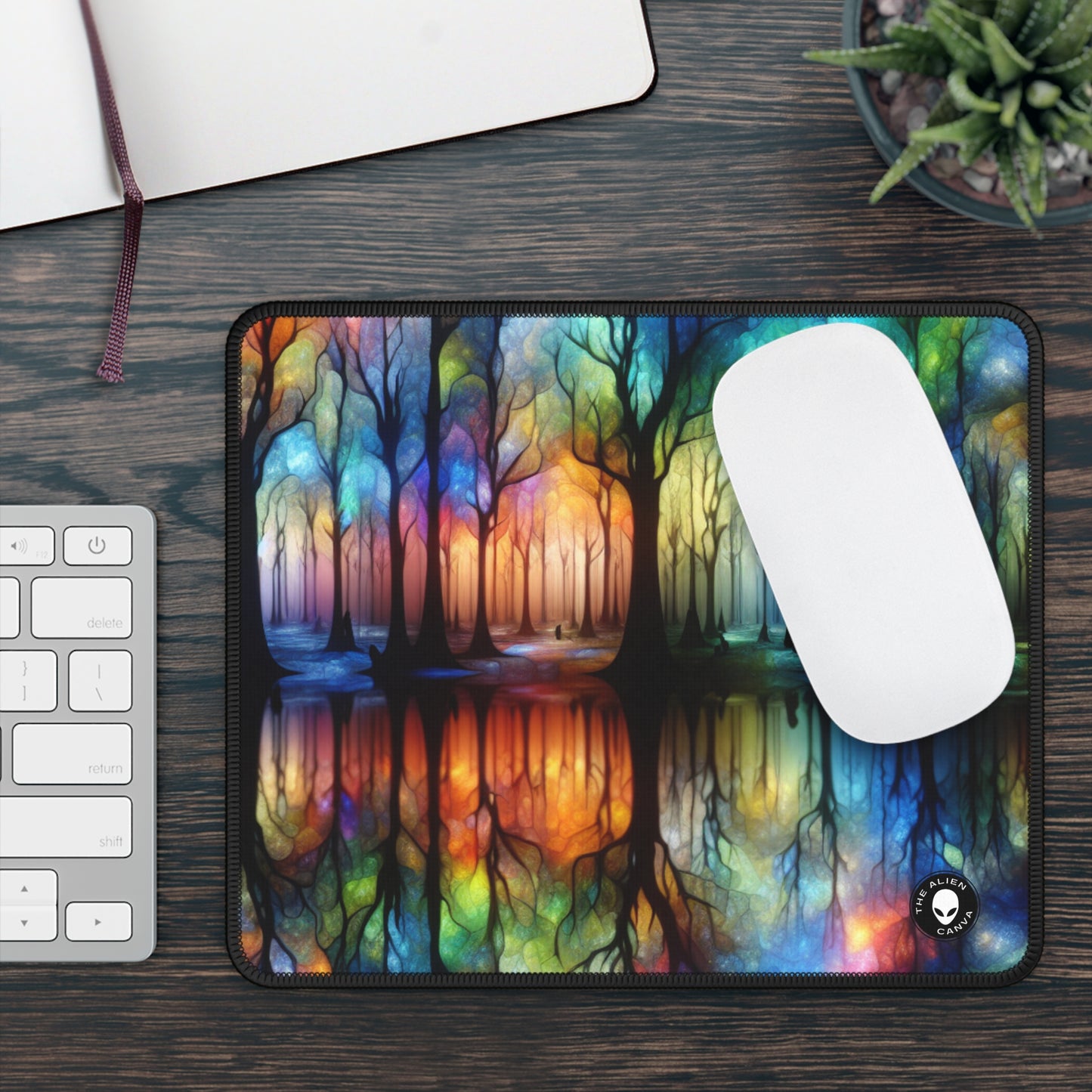 « Enchanted Rainbow Woods » – Le tapis de souris de jeu Alien