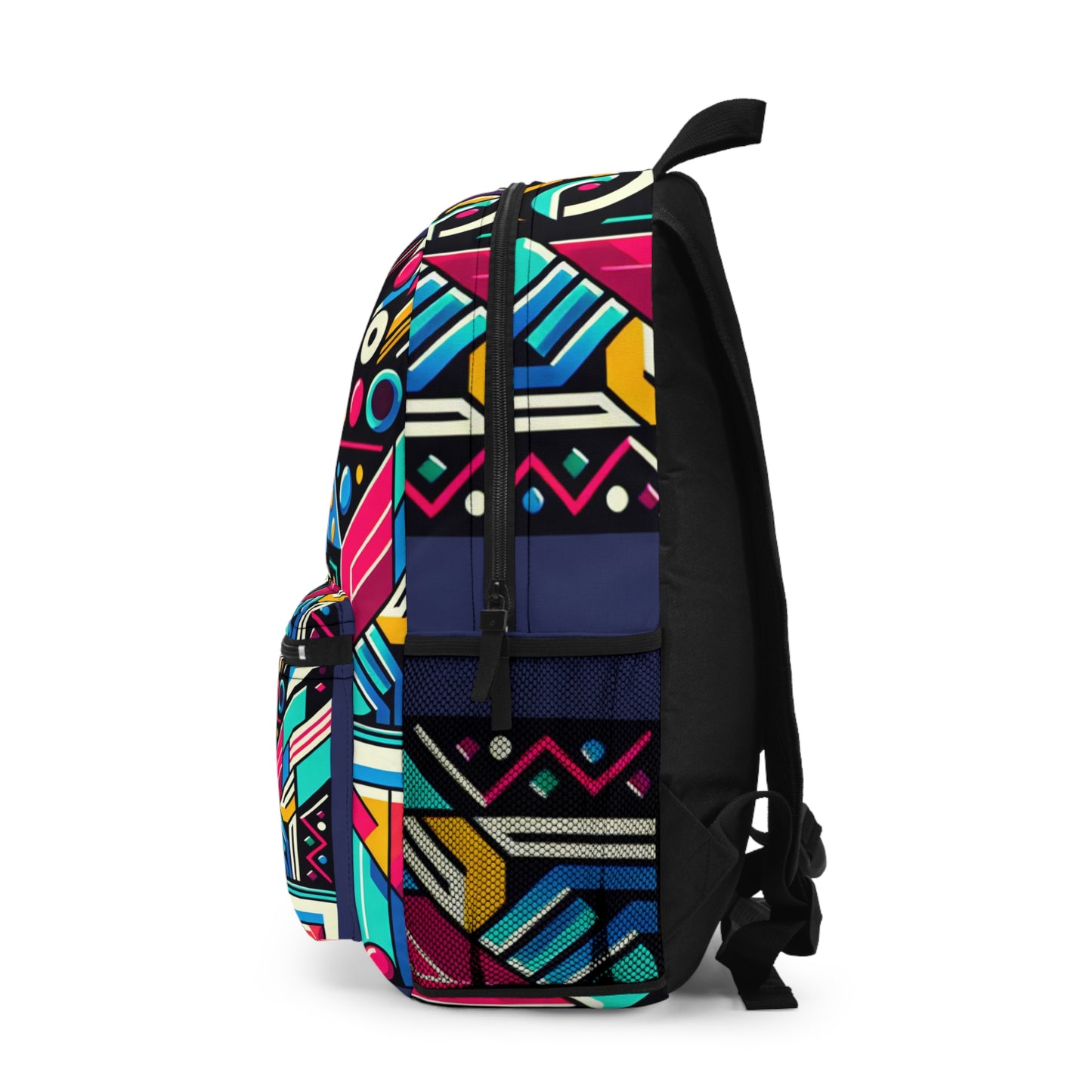 "Neon Geometric Pop" - The Alien Backpack Contemporary Art Style