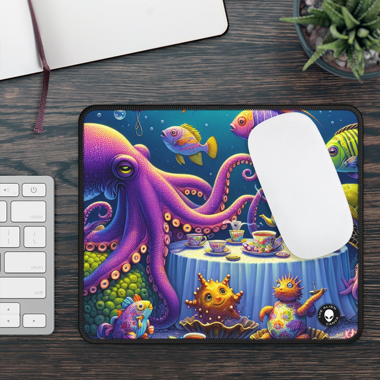 "Tea Time Under the Sea" - The Alien Gaming Mouse Pad