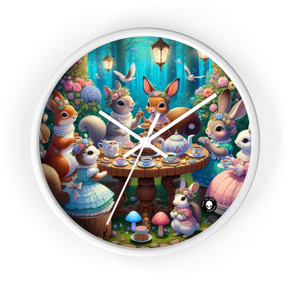 "Enchanted Tea Party in the Woodland Glade" - The Alien Wall Clock