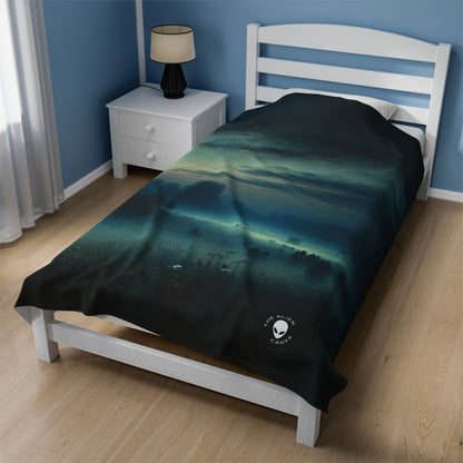 "Misty Twilight: Un viaje tonalista hacia la serenidad silenciosa" - The Alien Velveteen Plush Blanket Tonalism