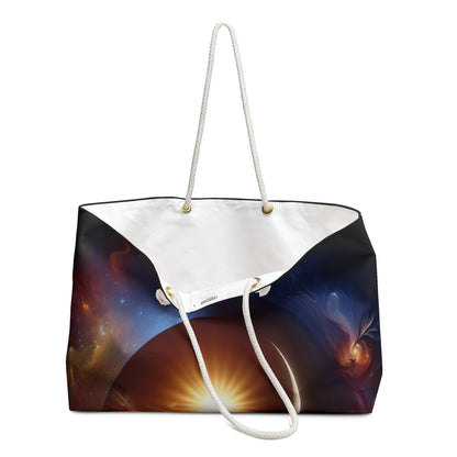 "Celestial Embrace: The Fusion of Sun and Moon" - The Alien Weekender Bag