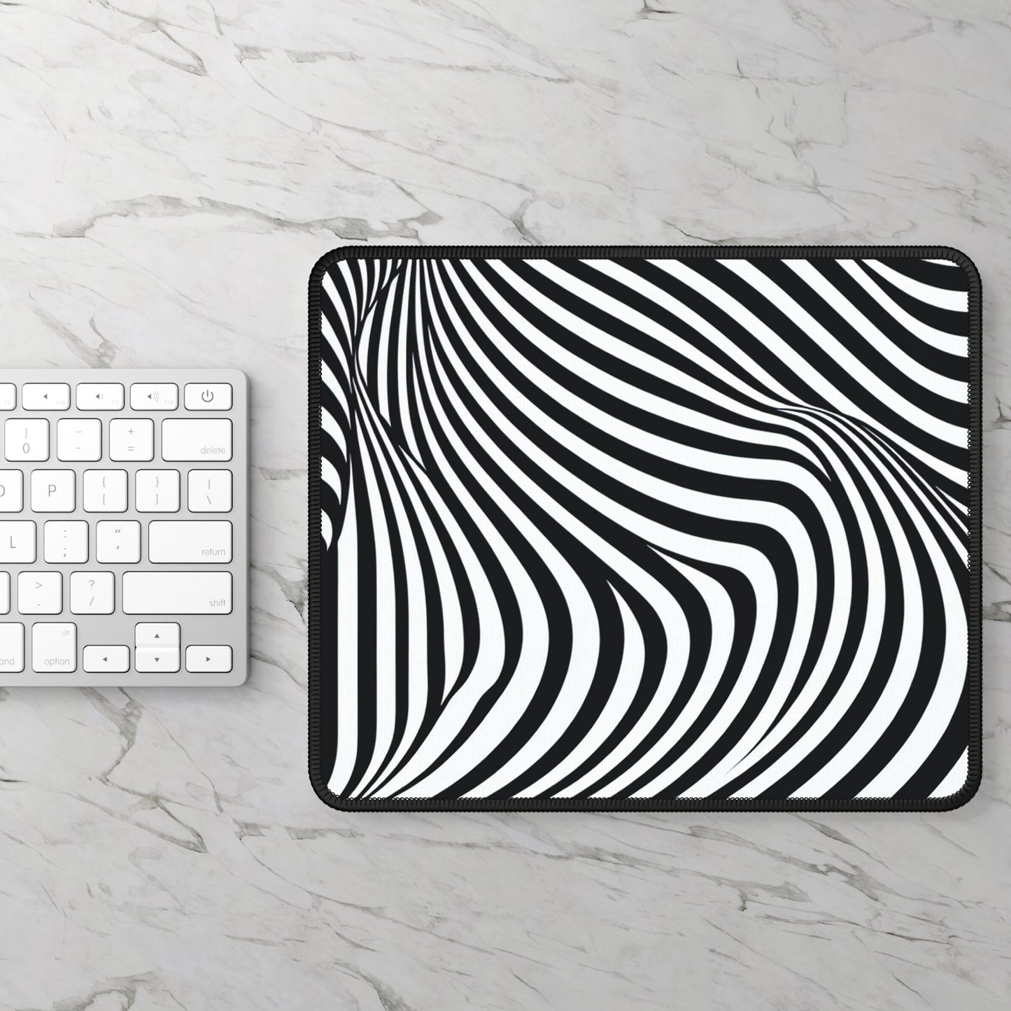 "Optical Illusion Wave" - ​​Le tapis de souris Alien Gaming Op Art Style