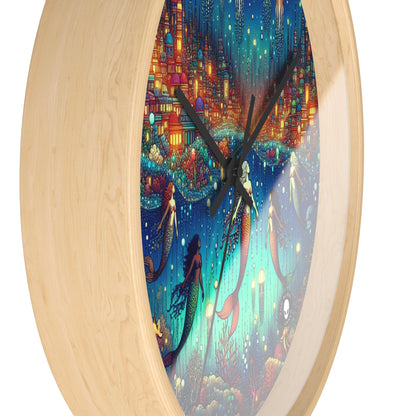 "Glowing Jellyfish City: A Whimsical Underwater World" - The Alien Wall Clock