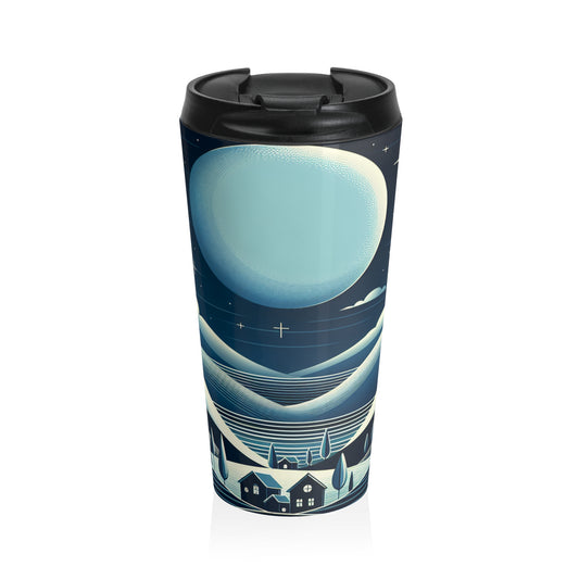 « Moonlit Haven » – La tasse de voyage en acier inoxydable Alien