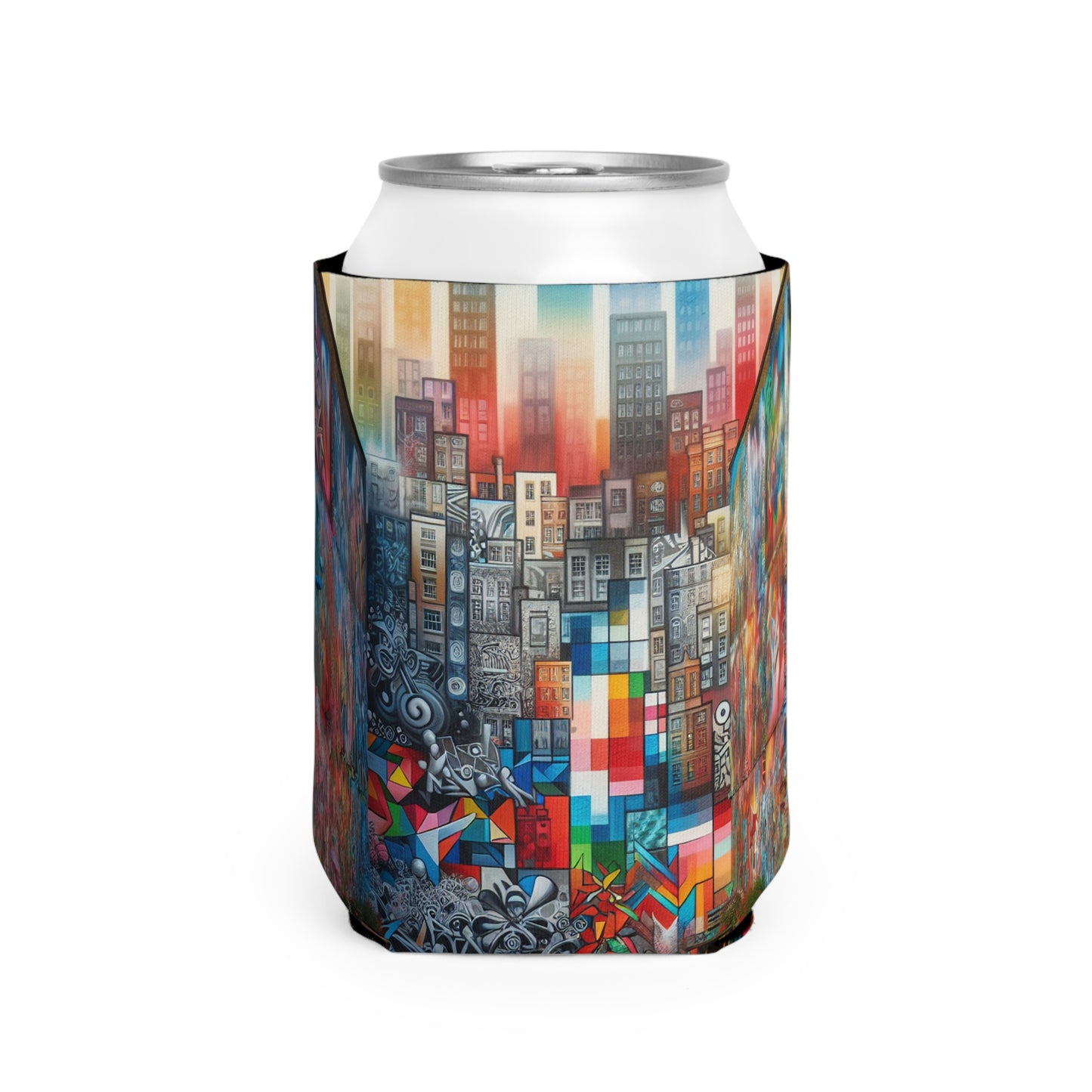 "Revolting Renaissance: A Vibrant Urban Uprising" - The Alien Can Cooler Sleeve Street Art / Graffiti