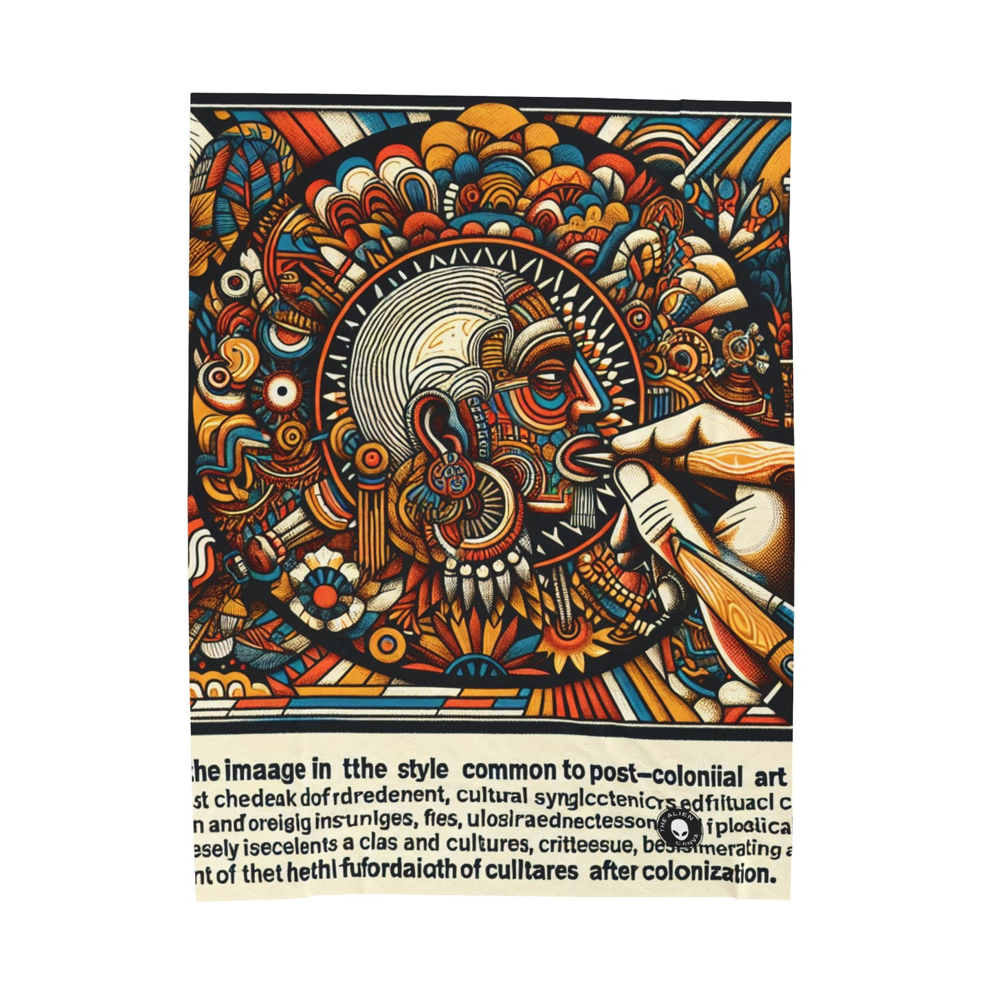 "Resurgimiento: Navegando la identidad poscolonial a través del arte" - The Alien Velveteen Plush Blanket Arte poscolonial