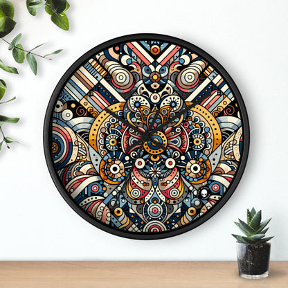 "Moroccan Mosaic Masterpiece" - The Alien Wall Clock Pattern Art