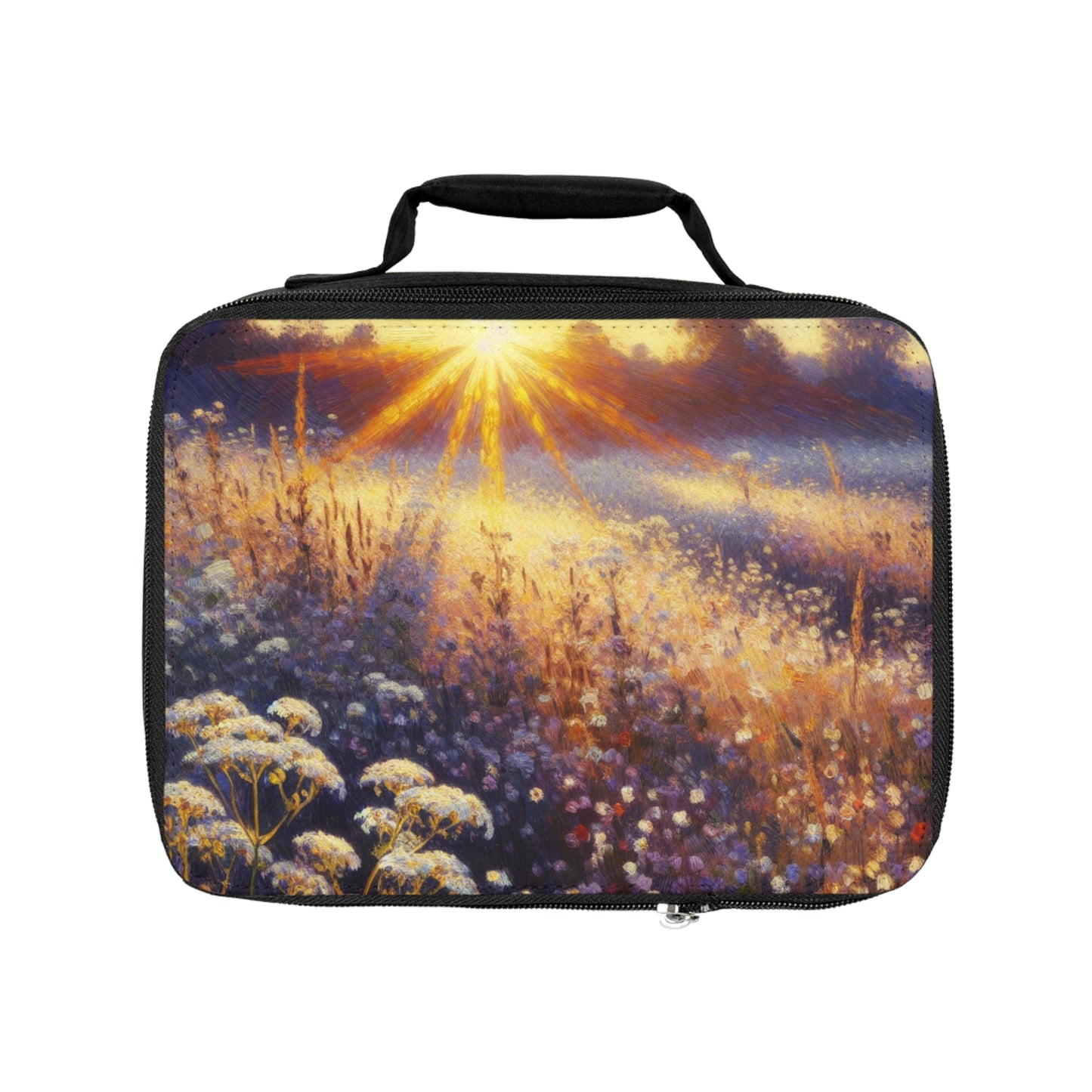 "Wildflower Sunrise" - Le sac à lunch Alien style impressionniste