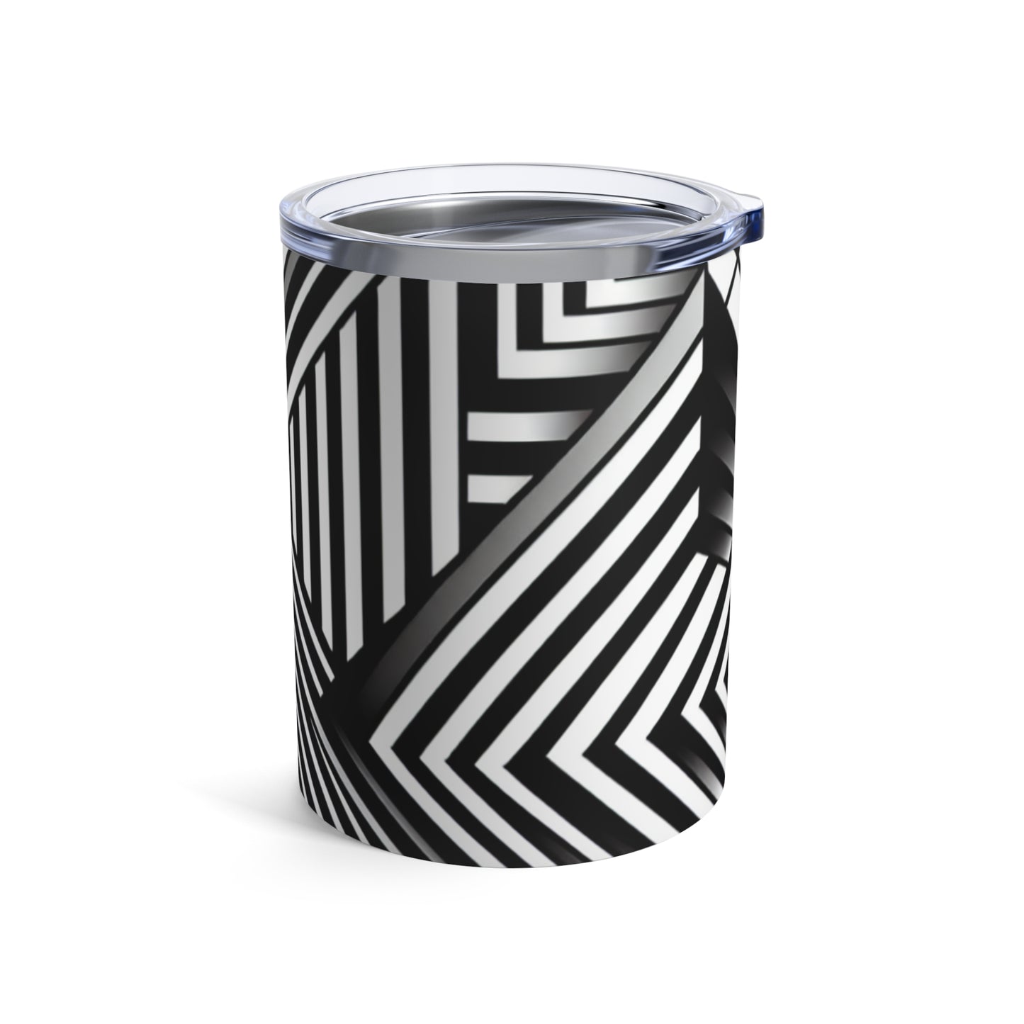 "Caleidoscopio giratorio: un atrevido vórtice de arte óptico" - The Alien Tumbler 10oz Optical Art (Op Art)