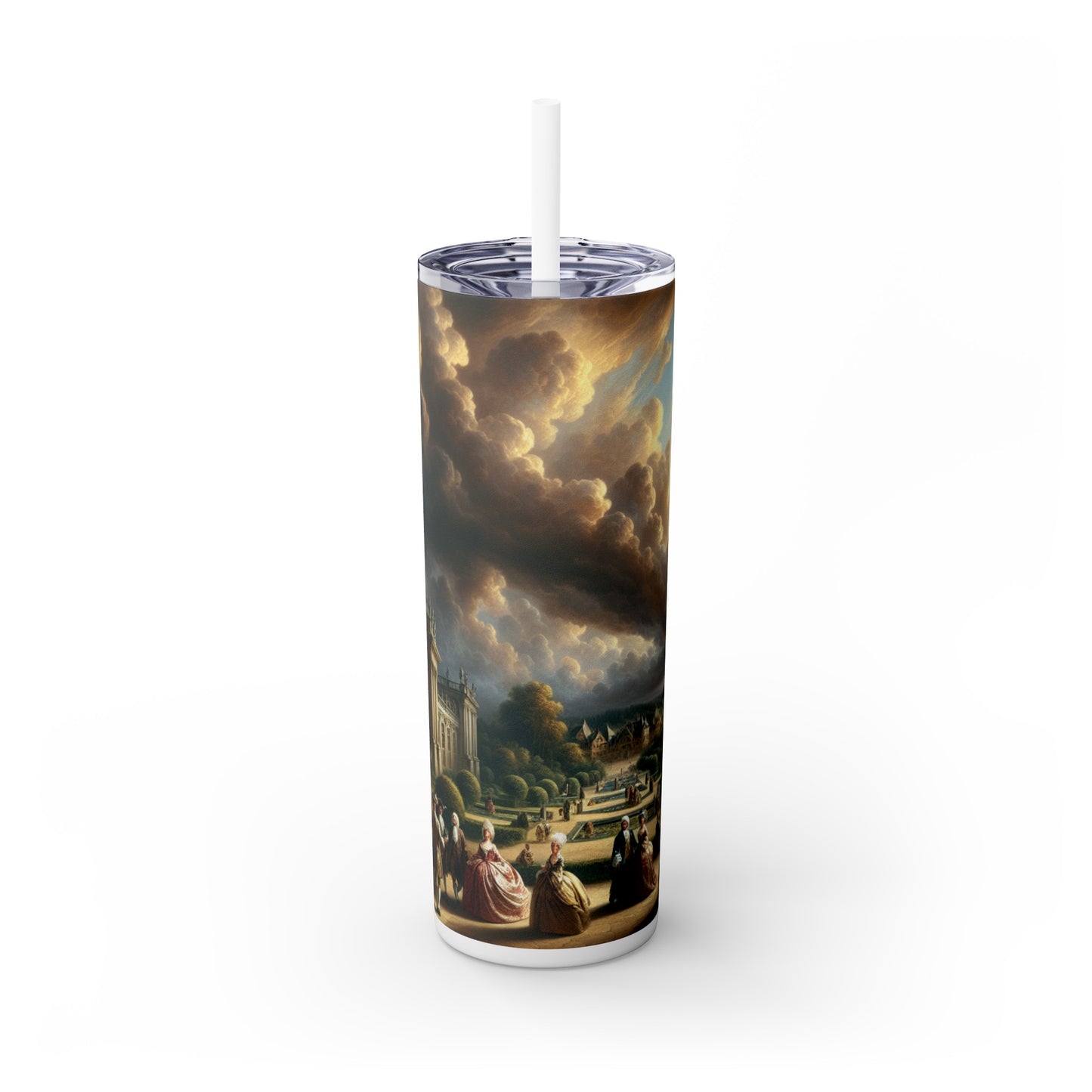 "Banquet royal dans un palais baroque" - The Alien Maars® Skinny Tumbler avec paille 20oz Baroque