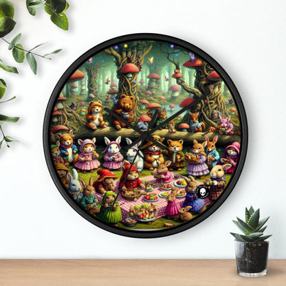 "Fantastical Forest Picnic: Animal Fashion Show" - The Alien Wall Clock