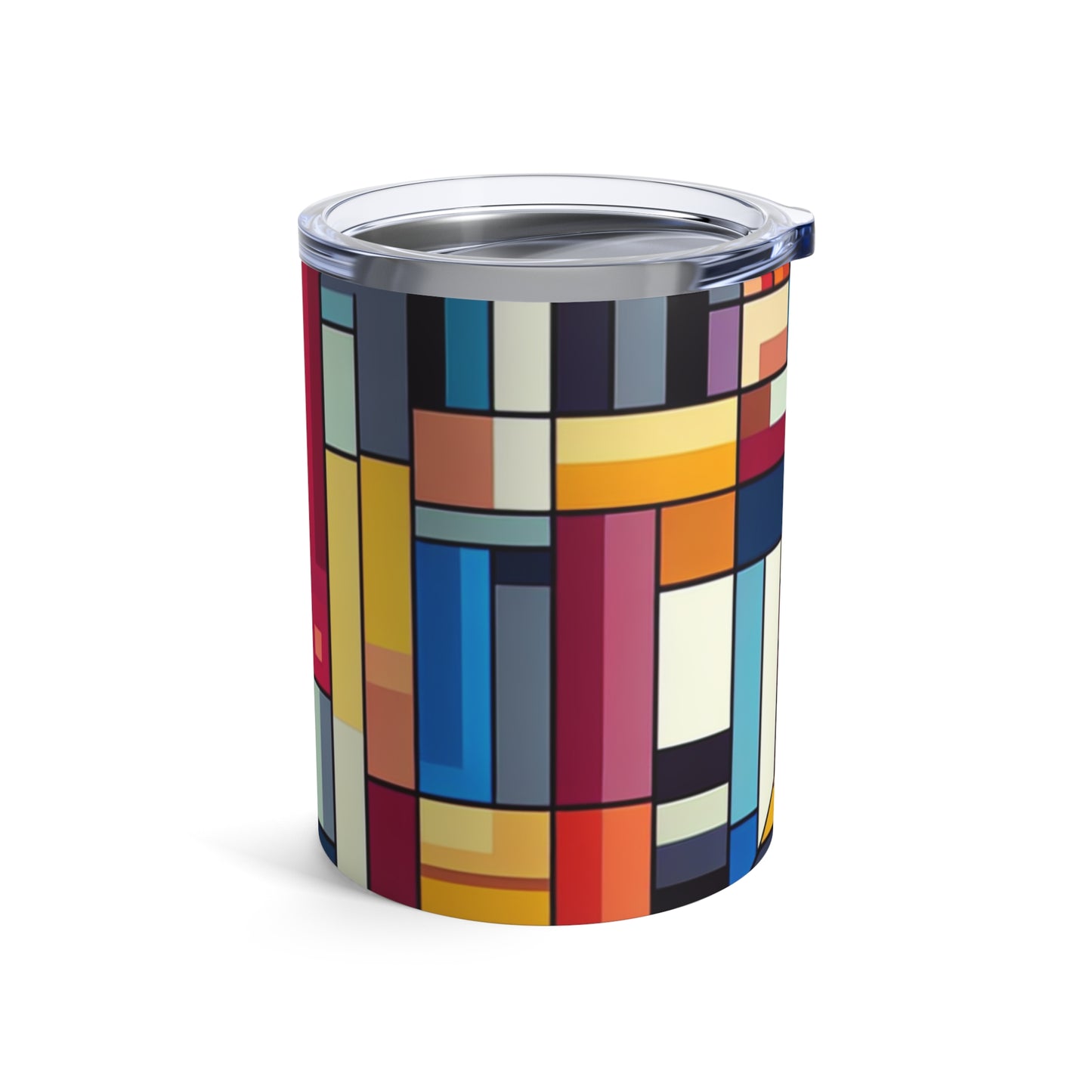 "Futuristic Cityscape: A Geometric Perception" - The Alien Tumbler 10oz Hard-edge Painting