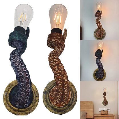 Applique murale tentacule à lumière électrique rétro poulpe, lampe pour la décoration de la maison