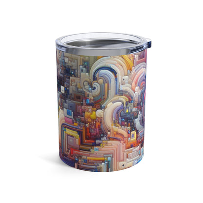 "Oceanic Harmonies: A Generative Art Exploration" - The Alien Tumbler 10oz Generative Art