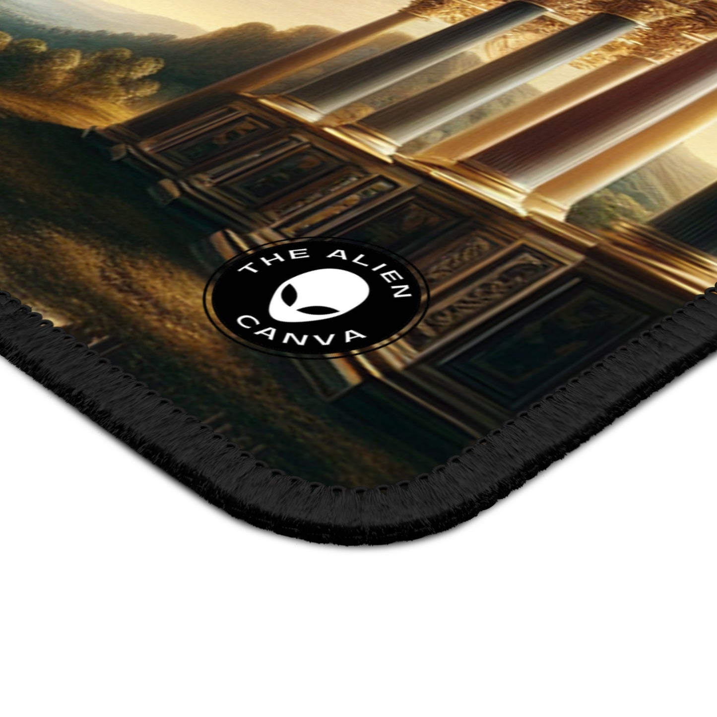 "Une odyssée néo-Renaissance : un panorama moderne" - Le tapis de souris Alien Gaming Renaissance Art