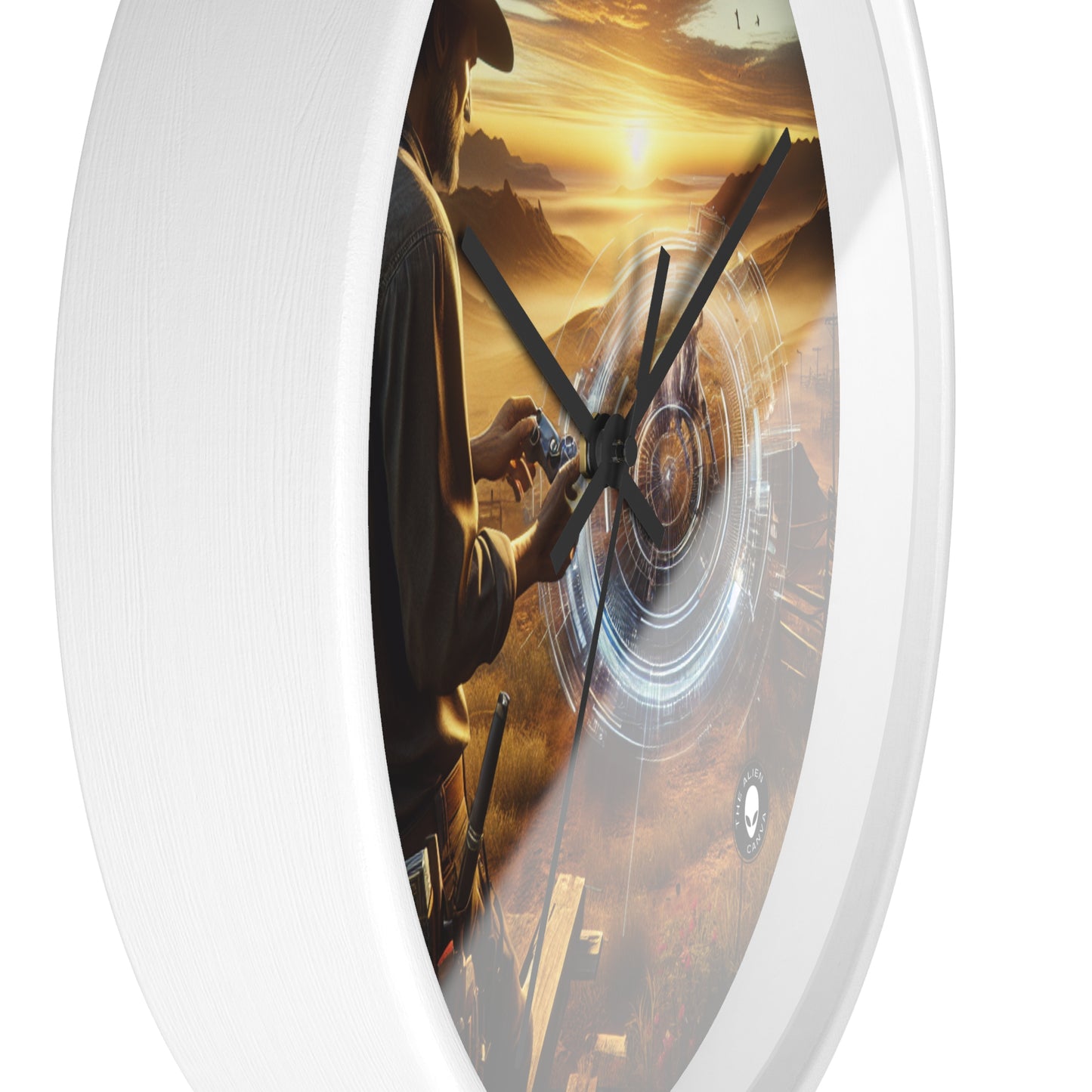 "Eternal Expressions: Portraits of Raw Emotion" - The Alien Wall Clock Photorealism