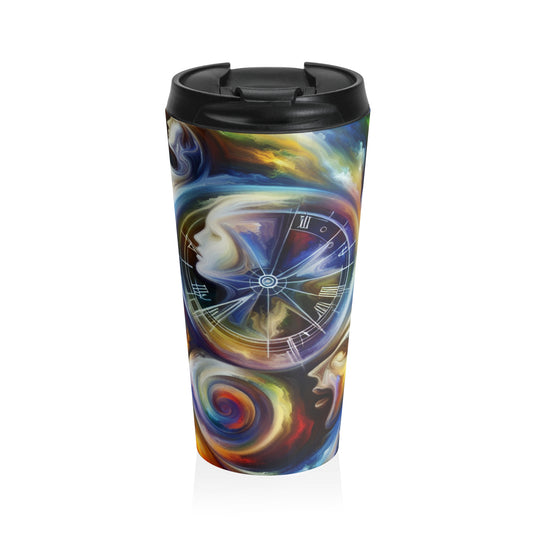 "Time's Dichotomy: Blooms and Wilt" - The Alien Stainless Steel Travel Mug Symbolism