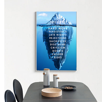 Pintura exitosa en lienzo de proverbios ingleses Iceberg