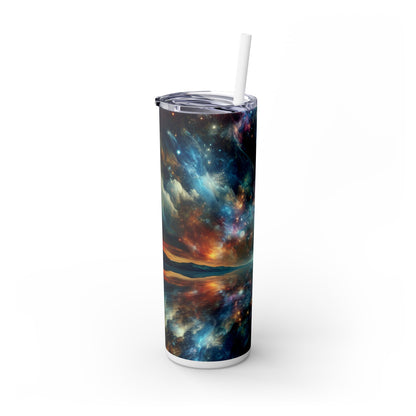 Galactic Reflections - The Alien Maars® Skinny Tumbler with Straw 20oz