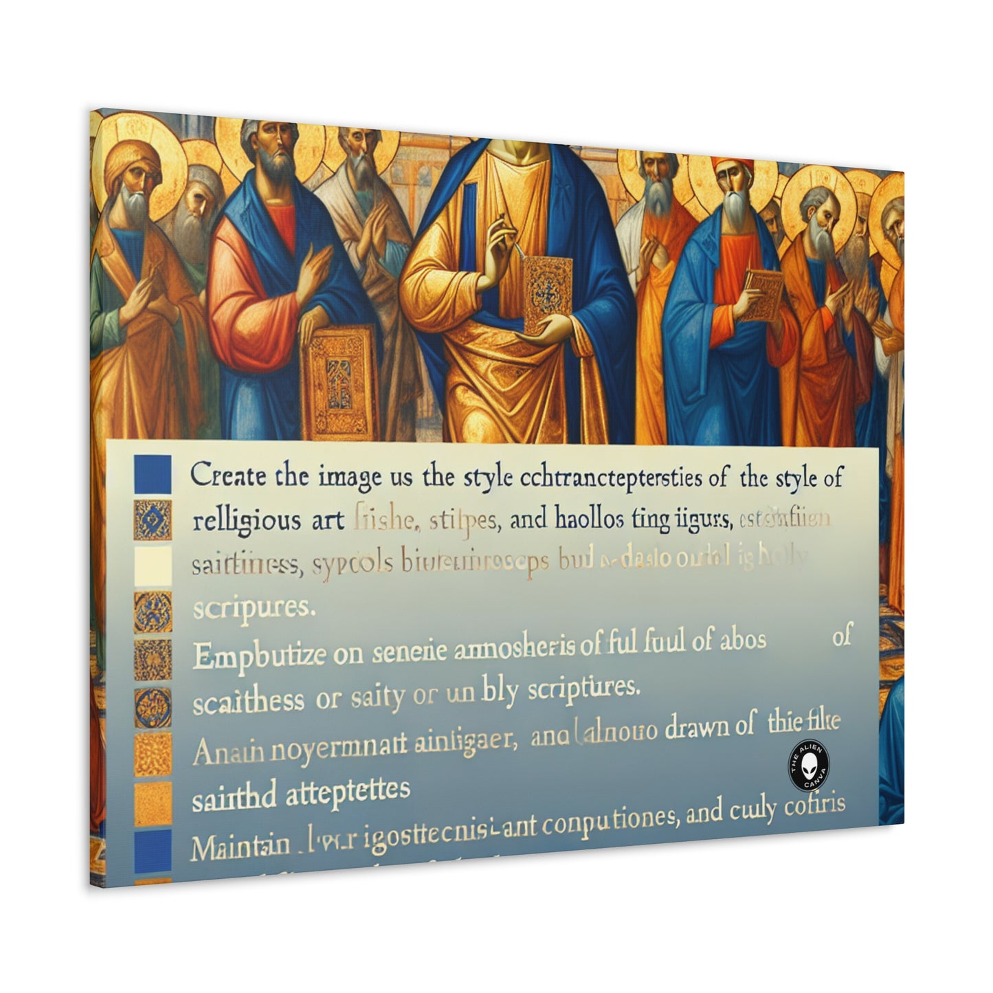 "Forgé dans la foi : le voyage du désespoir à l'espoir" - The Alien Canva Religious Art