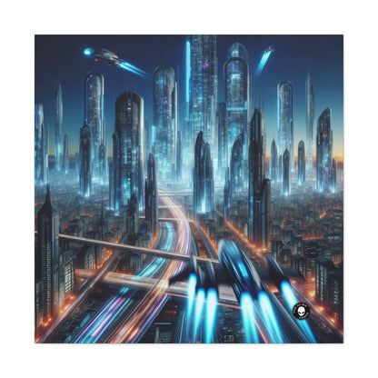 "Neon Skyline: paisajes urbanos del futuro" - The Alien Canva