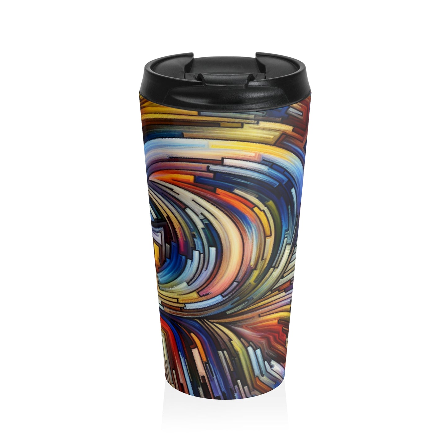 "Dynamo Kinetics: Exploring Movement through Gear and Disc" - The Alien Stainless Steel Travel Mug Kinetic Art