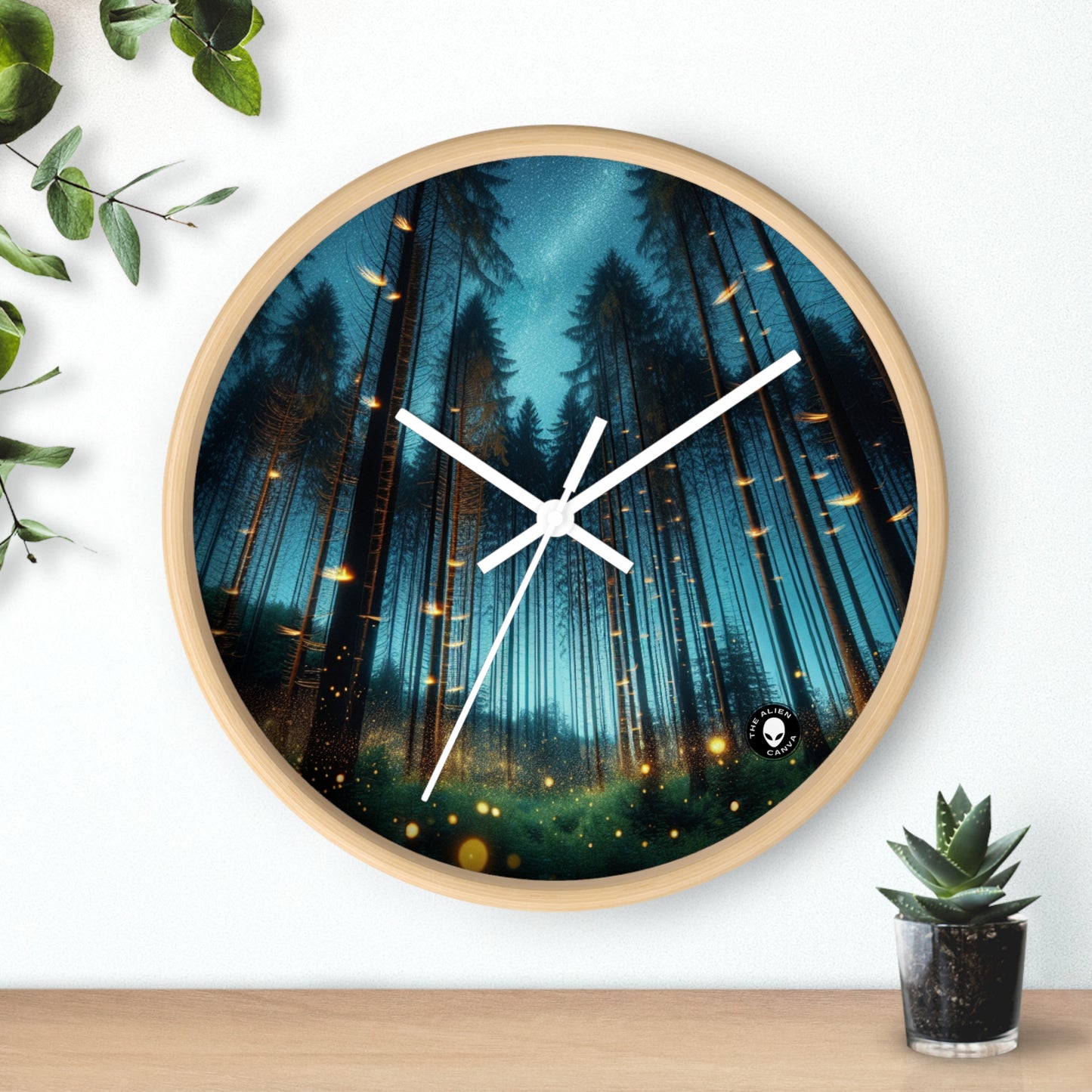 "Twilight Enchantment: Firefly Forest" - The Alien Wall Clock