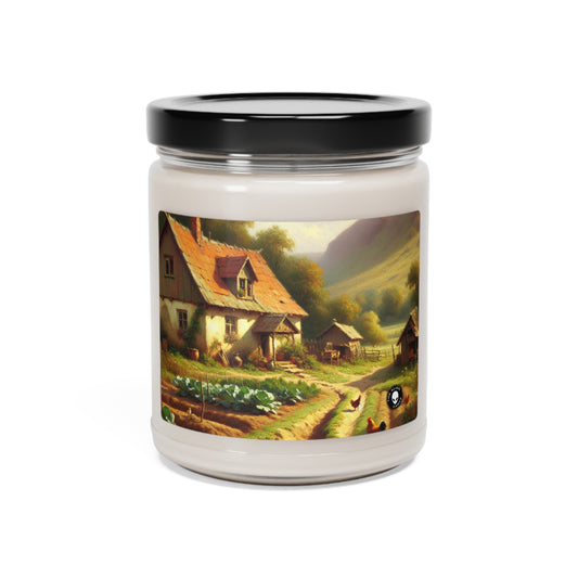 "Bustling Market: A Colorful Post-Impressionist Scene" - The Alien Scented Soy Candle 9oz Post-Impressionism