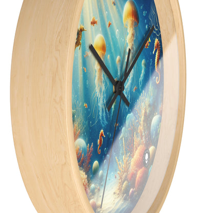 "Sunlit Serenity: A Magical Underwater Realm" - The Alien Wall Clock