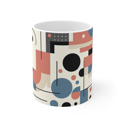 "Equilibrio: Explorando el equilibrio a través del arte minimalista" - The Alien Ceramic Mug 11oz Minimalism