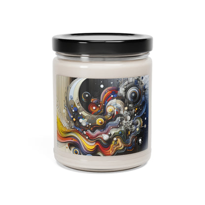 "Chaos urbain : un paysage urbain néo-expressionniste" - La bougie de soja parfumée Alien 9oz Néo-expressionnisme