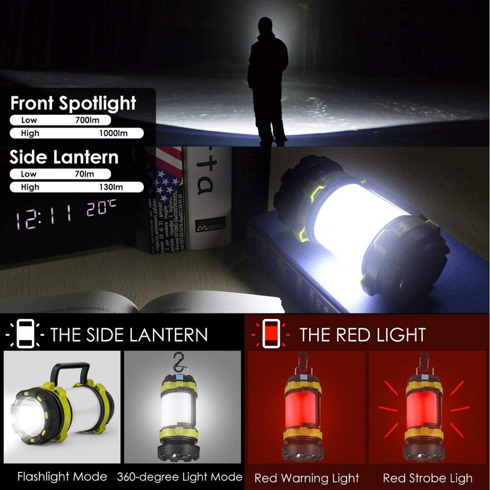 Outdoor Emergency Camping Light Flashlight Rechargeable Battery Power Bank