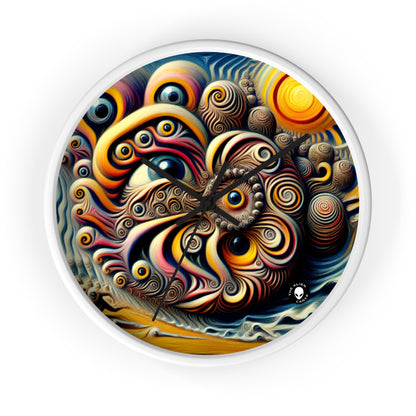 "Time Island's Dreamlike Dance" - The Alien Wall Clock Surrealism