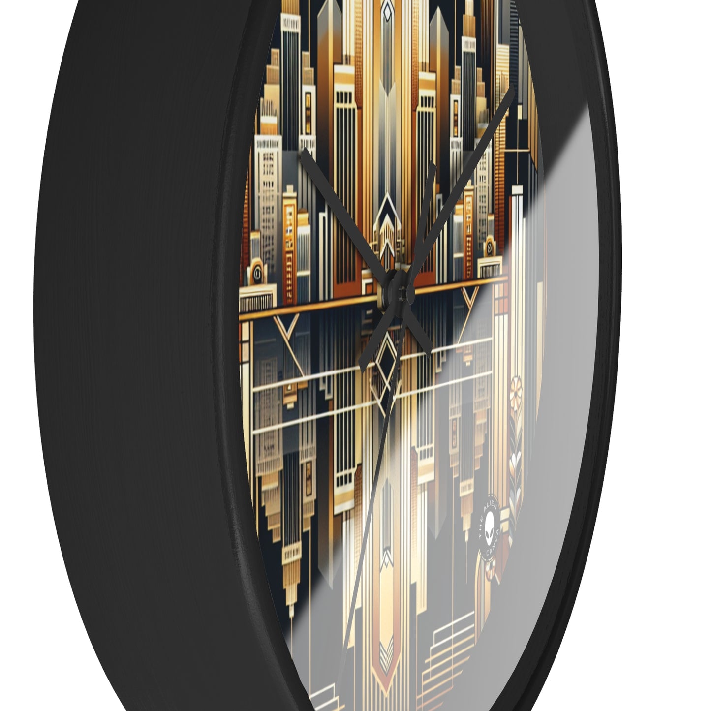 "Luxe Deco: Artistic Elegance at The Grand Hotel" - The Alien Wall Clock Art Deco