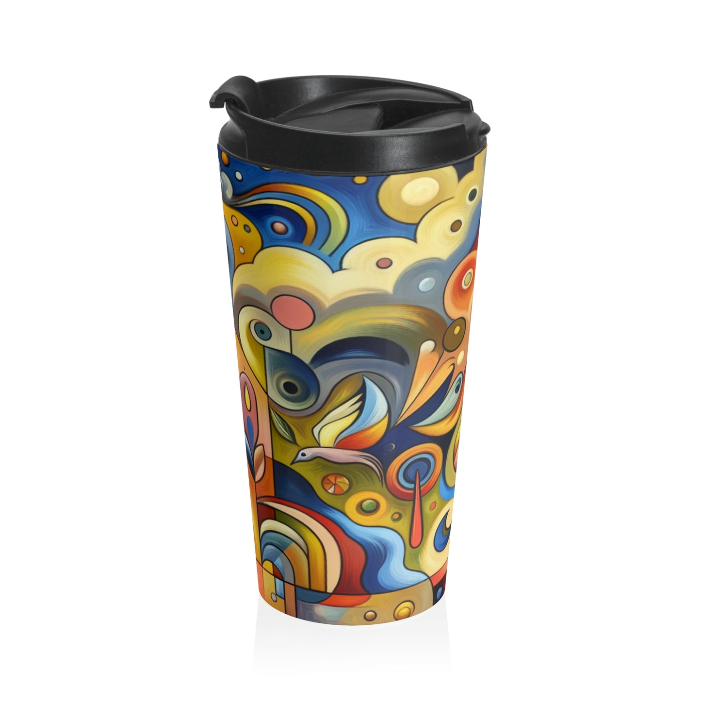 "Tiny Town in a Fishbowl" - The Alien Stainless Steel Travel Mug Naïve Surrealism